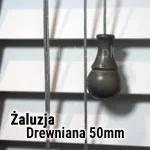 Żaluzja pozioma z lamelkami drewnianymi o szerokości 50mm