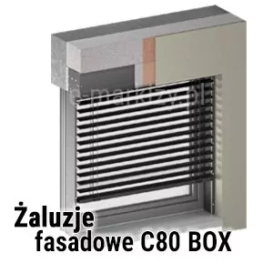 Żaluzja z lamelami C80box z kasetą do montażu podtynkowego