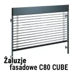Żaluzja z lamelami C80cube z kubiczną kasetą ochronną