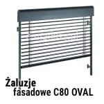 Żaluzja z lamelami C80oval z owalną kasetą ochronną