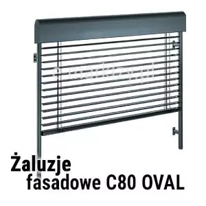 Żaluzja z lamelami C80oval z owalną kasetą ochronną