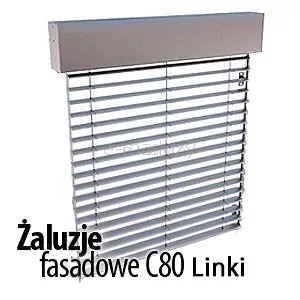 Żaluzja z lamelami C80l z prowadnicami linkowymi