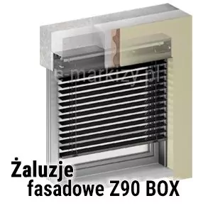 Żaluzja z lamelami C80box z kasetą do montażu podtynkowego