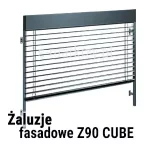 Żaluzja z lamelami Z90cube z kubiczną kasetą ochronną