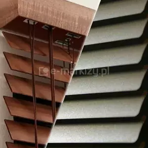 Żaluzje poziome drewniane i aluminiowe