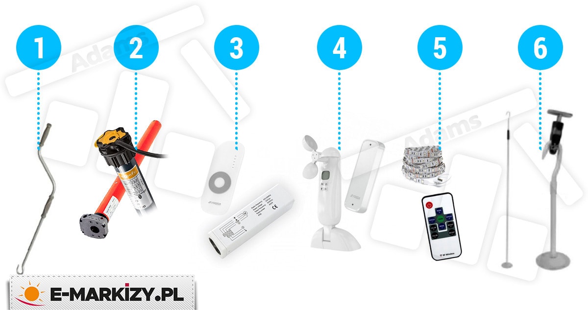 Dodatkowe opcje markizy