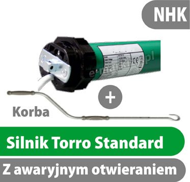 Napęd Silnik do markiz TORRO z centralką T50-12RK – z awaryjnym otwieraniem + korba