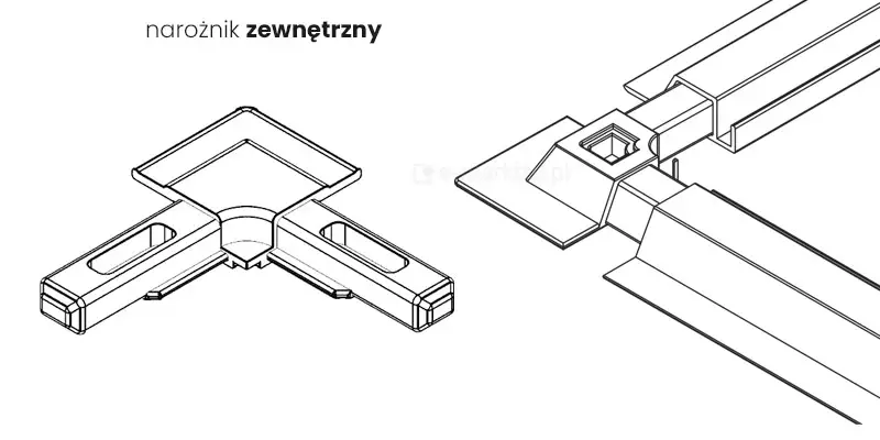 1. Narożnik zewnętrzny