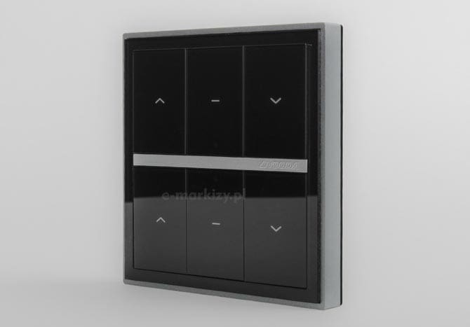 Pilot ścienny MAGNETIC DELUXE 2-kanałowy, czarny 1711702B