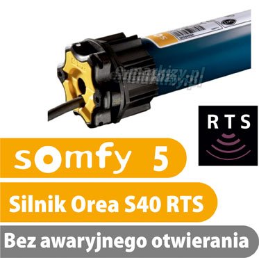 Somfy OREA s40 RTS do markiz kasetowych – bez awaryjnego otwierania