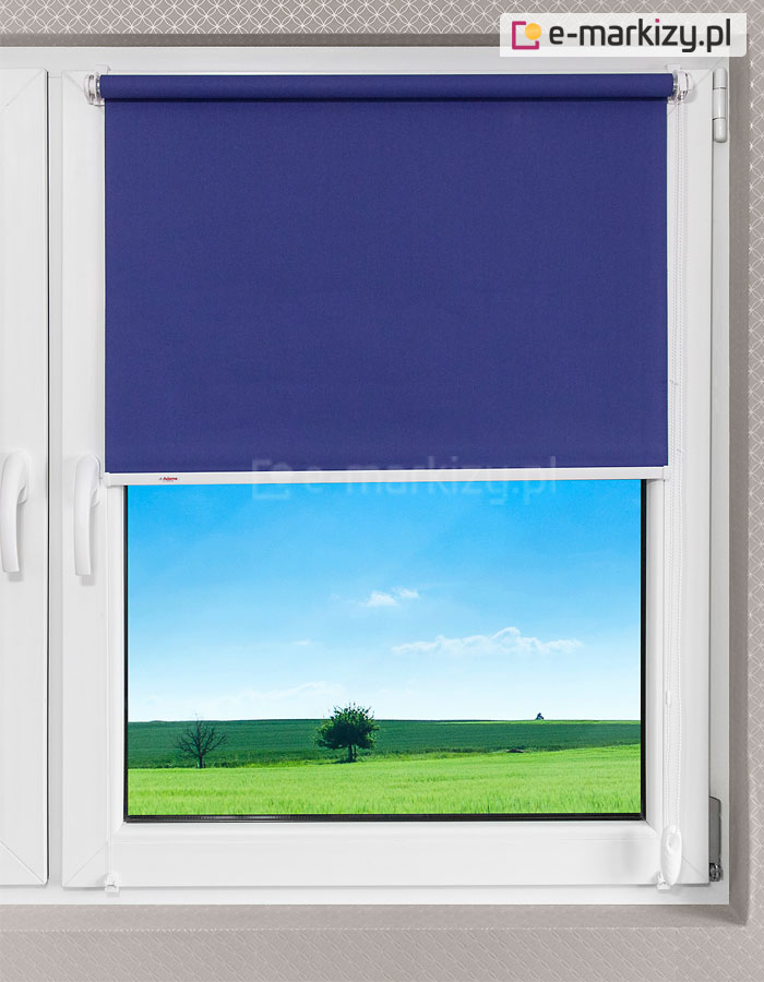 Roleta materiałowa okienna bez kasety z obciążnikiem dolnym regulowana łańcuszkiem