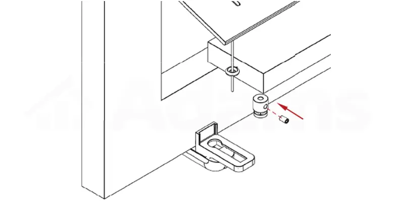 Łączenie linki prowadzenia bocznego z kontrą w mocowaniu bezinwazyjnym dolnym