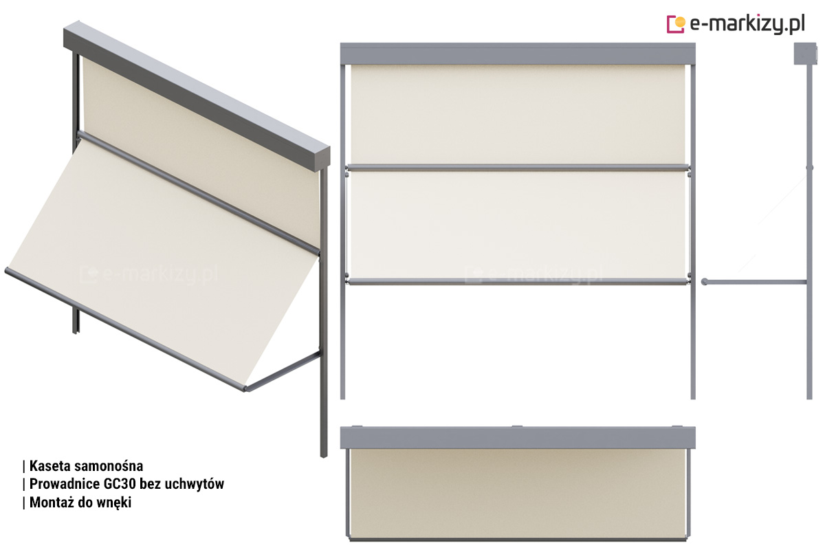 MR120 prowadnice gc30 bez uchwytów, Markizoleta 120 sposoby montażu