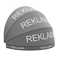 Markiza koszowa półokrągła 3 pola z nadrukiem reklamowym