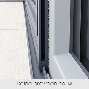 Moskitiera slim dolna prowadnica u