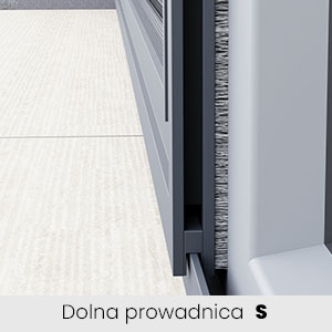 Moskitiera slim dolna prowadnica typ u