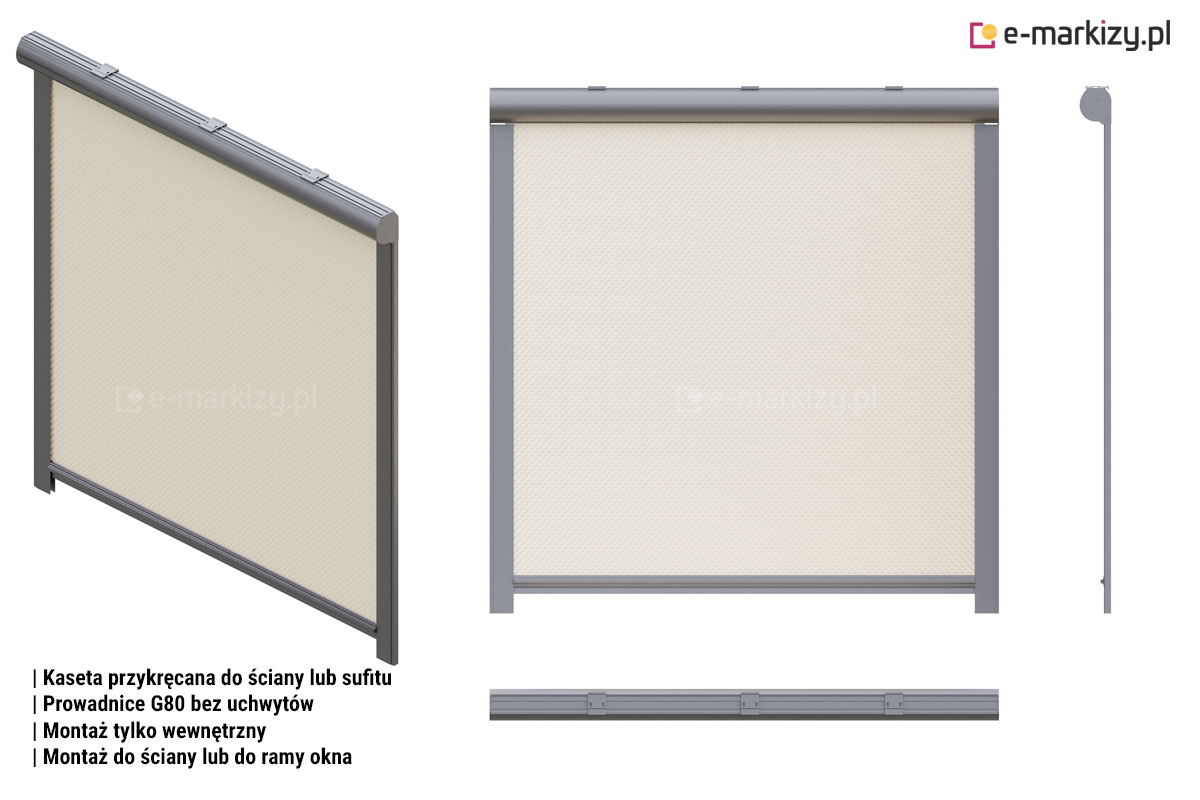 R103 prowadnice g80 bez uchwytów, Refleksol 103 sposoby montażu