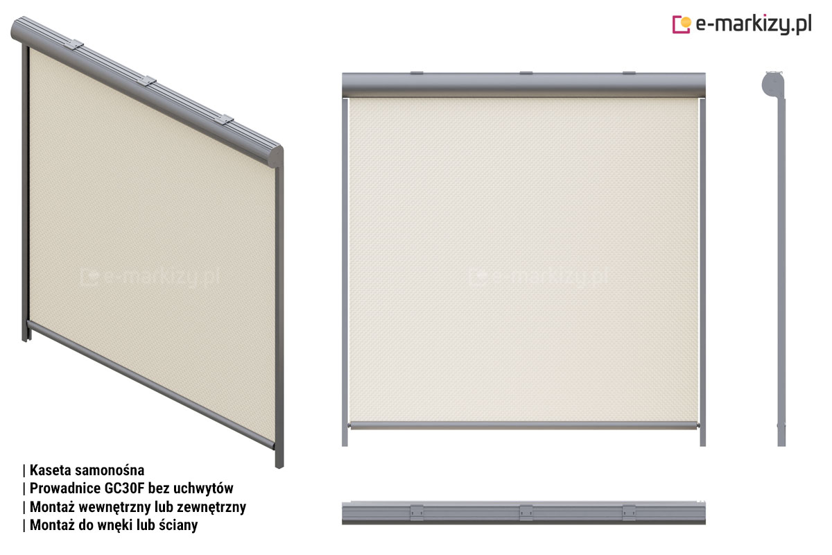 R103 prowadnice gc30f bez uchwytów, Refleksol 103 sposoby montażu