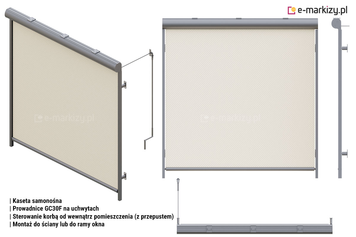 R103 prowadnice gc30f na uchwytach ręczny przepust, Refleksol 103 sposoby montażu