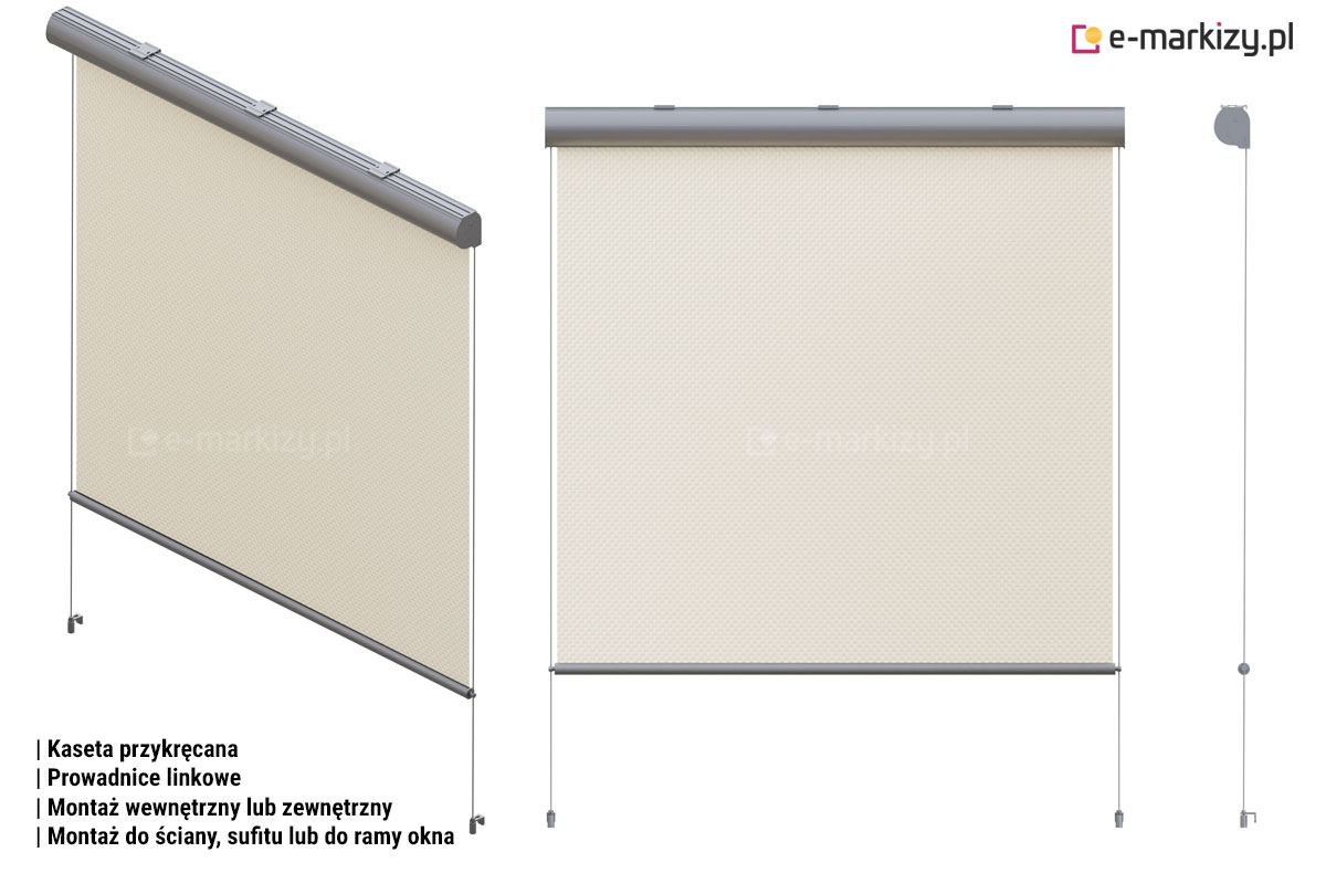 R103 prowadnice linkowe, Refleksol 103 sposoby montażu