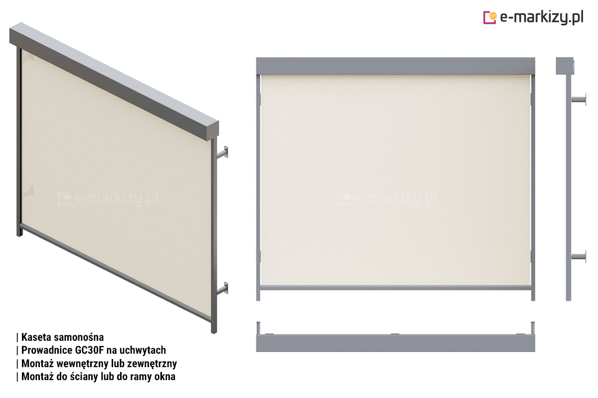 R103 prowadnice gc30f na uchwytach, Refleksol 120 sposoby montażu