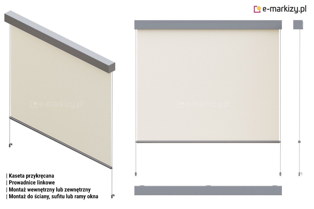R103 prowadnice linkowe, Refleksol 120 sposoby montażu