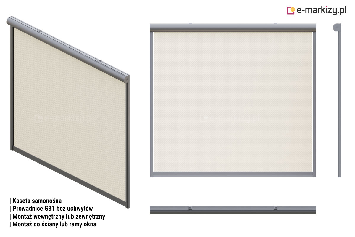 R76 prowadnice g31 bez uchwytów, Refleksol 76 sposoby montażu