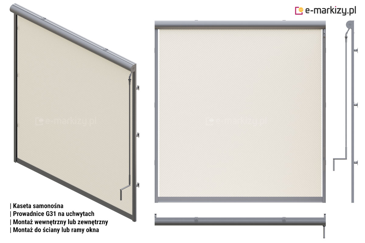 R76 prowadnice g31 na uchwytach ręczny, Refleksol 76 sposoby montażu