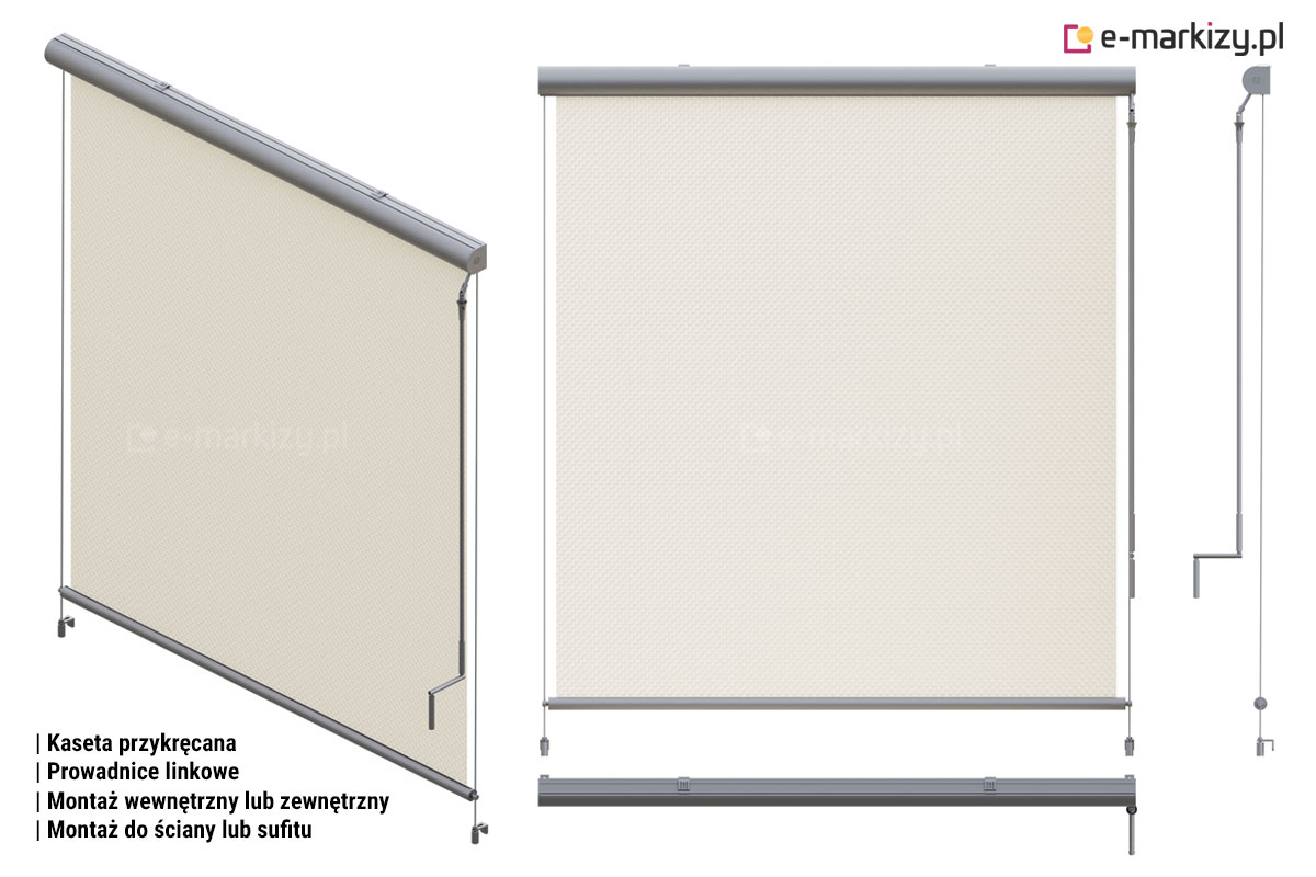 R76 prowadnice linkowe ręczny, Refleksol 76 sposoby montażu