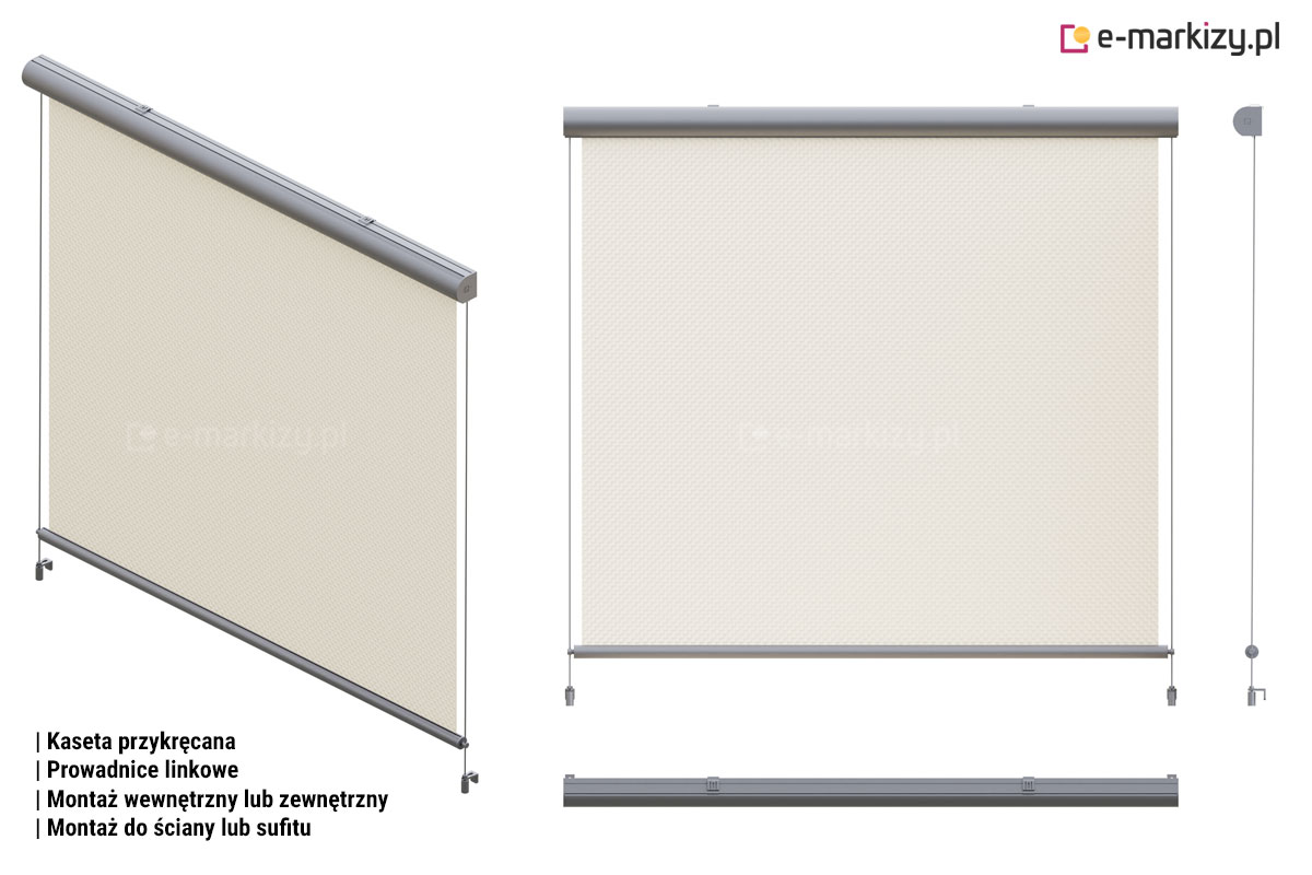 R76 prowadnice linkowe, Refleksol 76 sposoby montażu