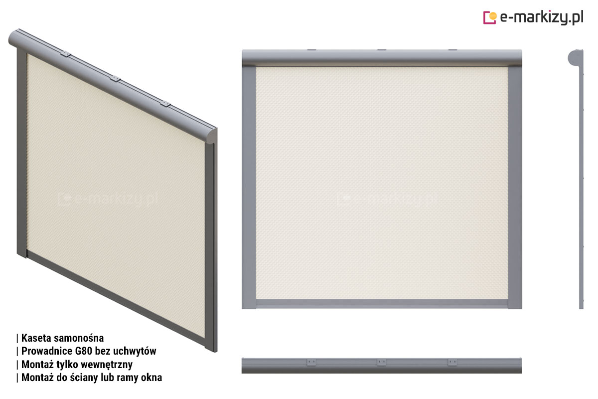 R90 prowadnice G80 bez uchwytów, Refleksol 90 sposoby montażu