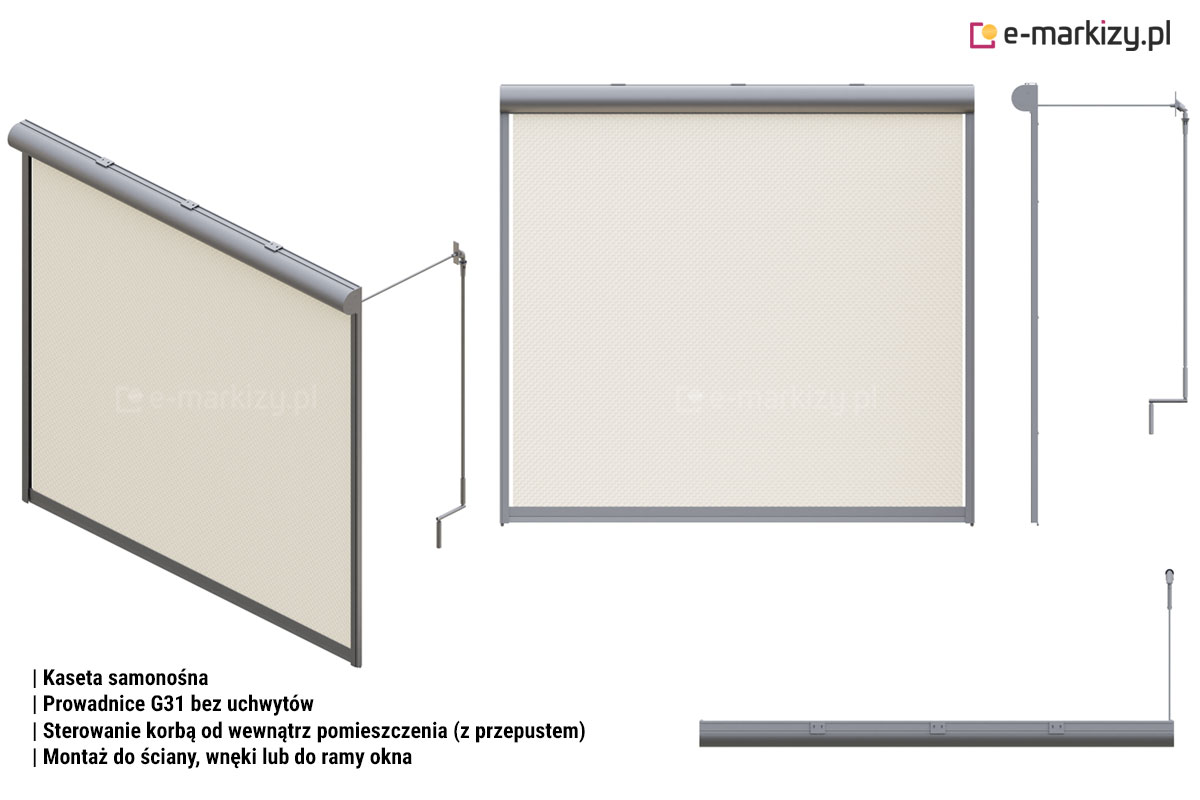 R90 prowadnice g31 bez uchwytów ręczny przepust, Refleksol 90 sposoby montażu