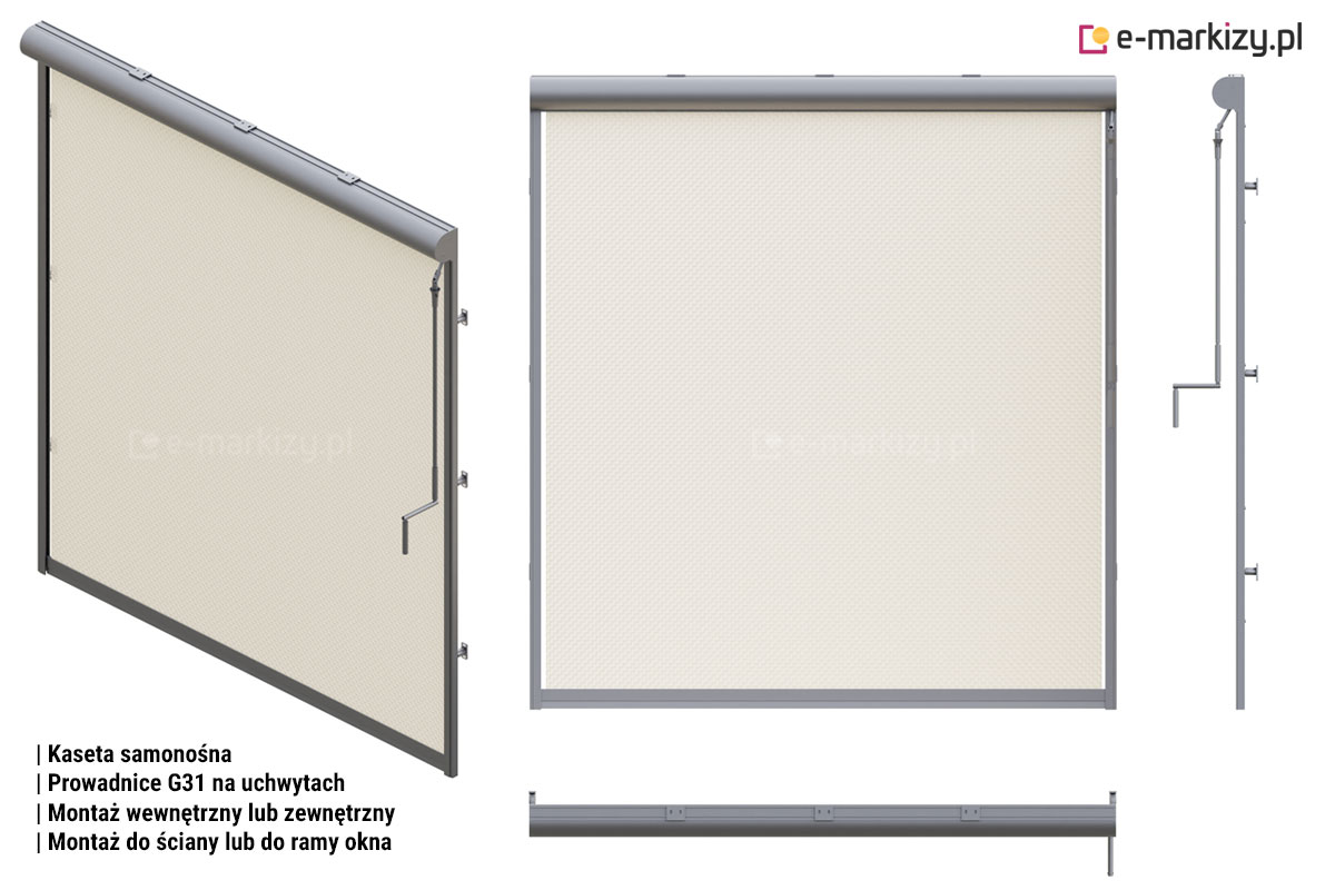 R90 prowadnice g31 na uchwytach ręczny, Refleksol 90 sposoby montażu