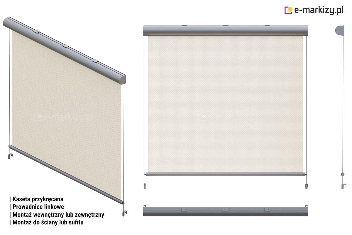 R90 prowadnice linkowe, Refleksol 90 sposoby montażu