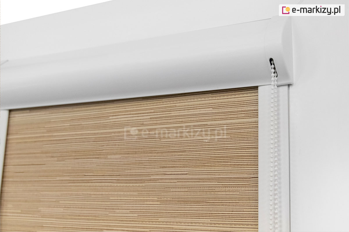 Roleta w kasecie z prowadnicami płaskimi, roleta kaseta lux