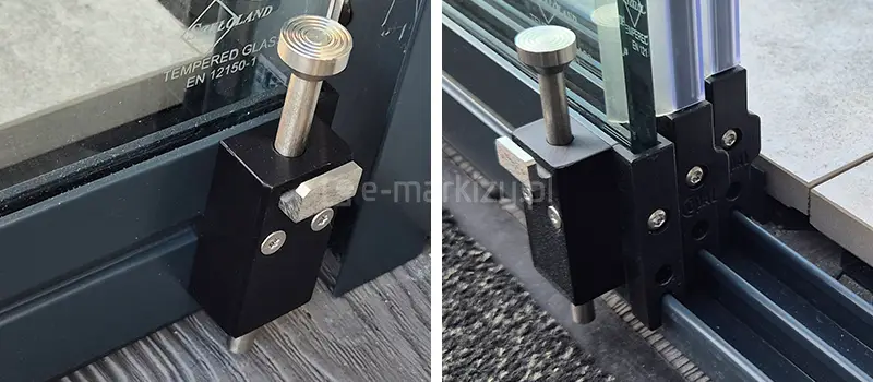 Blokada dolna panelu przesuwnego drzwi tarasowych Miros