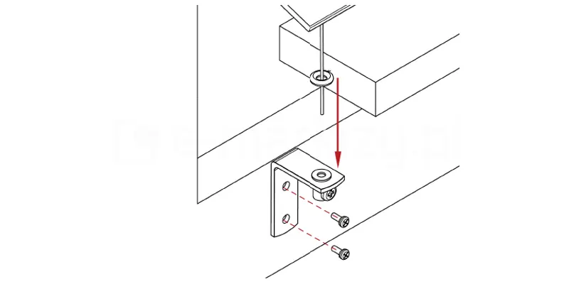 Gdzie umieścić linkę prowadzenia bocznego w mocowaniu inwazyjnym