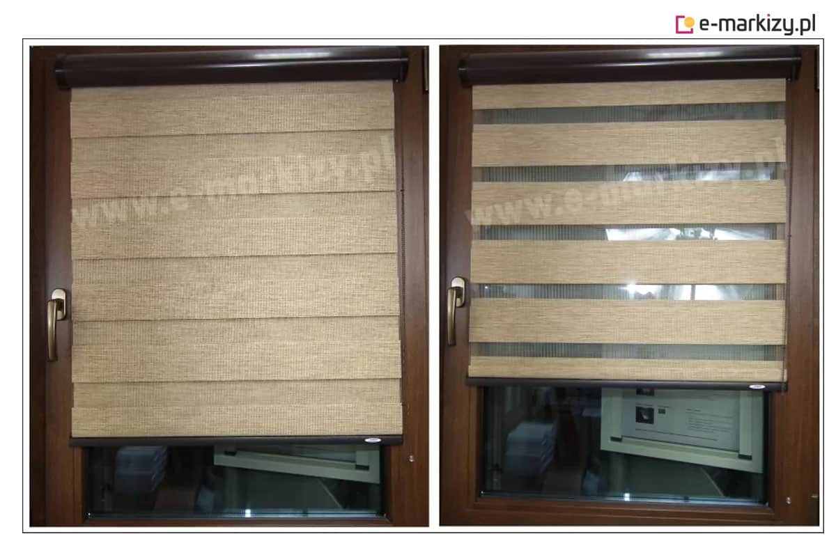 Zbliżenie na przegub ramienia markizy Allegro z widocznym łącznikiem środkowej belki. Ramię w kolorze białym widoczne na tle czerwonej tkaniny poszycia. Na jednej części ramienia w pobliżu łączenia widoczna naklejka producenta.