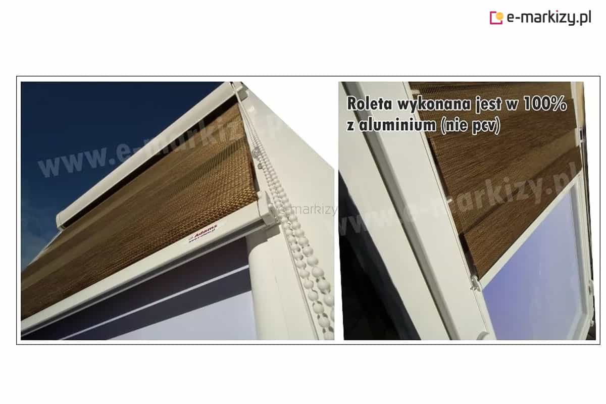 roleta w kasecie lux kombi dzień-noc z prowadnicami materiałowa