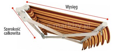 wymiary markiza piano mol szerokość wysięg