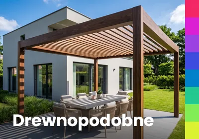 Wzornik drewnopodobny - Pergole lamelowe
